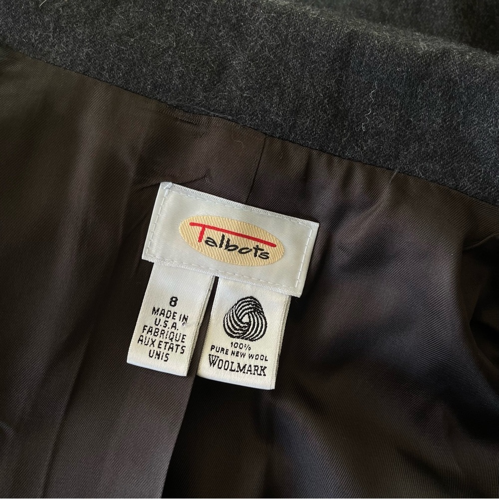 Talbots Wool Blazer Gold Button Double Breasted Tailored Jacket Old Money Preppy - Picture 7 of 8